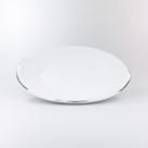 Jogo 4 Prato Raso 30 Cm Porcelana Filetado Prata Pomerode