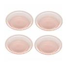 jogo 4 Pratos Cristal Pearl Rosa 14cm 28439 Wolff