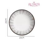 Jogo 4 Pratos de Sobremesa Branco e Preto Coup Haya Alleanza 20cm