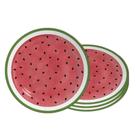 Jogo 4 Pratos de Sobremesa Coup Melancia 21cm Cerâmica Vermelho Alleanza