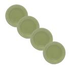 Jogo 4 Pratos de Sobremesa Frisada Verde Scalla 1ª Linha