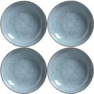 Jogo 4 Pratos Fundo Cerâmica 22,5cm Azul Bio Brezze 830ml Porto Brasil Stoneware Jogo 4 Pratos Fundo Cerâmica 22,5cm Azul Bio Brezze 830ml Porto Brasil Stoneware