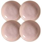Jogo 4 Pratos Fundos Cerâmica 830ml Bio Litchi Rosa Porto Br