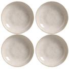 Jogo 4 Pratos Fundos Cerâmica Bio Latte 22cm Off White Porto Brasil Caldos Risotos