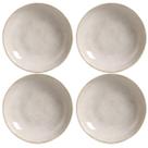 Jogo 4 Pratos Fundos Cerâmica Bio Latte 22cm Off White Porto Brasil Caldos Risotos