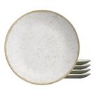 Jogo 4 Pratos Raso Coup Organic Cor Bege Cerâmica 29cm Alleanza