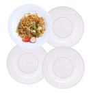 Jogo 4 Pratos Sobremesa Melamina Basic Branco Lyor 18cm