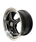 Jogo 4 Rodas Aro 15x7.5 Dcenti Kyoto 4x100 Black Bord.Polida