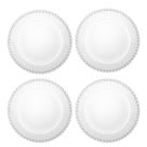 Jogo 4 Sousplats de Cristal Pearl Clear Wolff 32cm