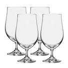 Jogo 4 taças cerveja Tulipa cristal l 380ml A18cm -Bohemia
