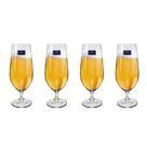 Jogo 4 Taças De Cerveja Chopp Bohemia Cristal Titanium 380ml