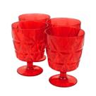 Jogo 4 Taças Vermelhas Acrílico 260ml