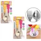 Jogo 4 Talheres Infantil Baby Colher e Garfo Crianças Bebe Jogo 4 Talheres Infantil Baby Colher e Garfo Crianças Bebe