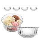 Jogo 4 Tigela De Vidro Redonda Sobremesa Saladeira Fruta Travessa 270ml