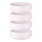 Jogo 4 Tigelas Bowl de Porcelana 16cm Paola Branca Cumbuca Empilhável Tramontina