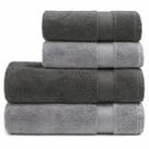 Jogo 4 - toalhas banho e rosto super soft zero twist - chumbo/cinza - corttex