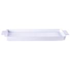 Jogo 4 Travessas de Porcelana 36x19cm Maria Augusta Retangular Rasa Branco Tramontina Bandeja