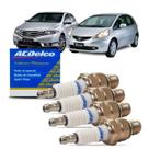 Jogo 4 Velas Ignicao 1.4 1.5 16v 19347307 Acdelco Fit 16v,1.5 city Jg19347307