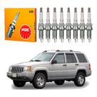 Jogo 4 Velas Ignição Ngk Jeep Cherokee 5.2 V8 1997 A 1998
