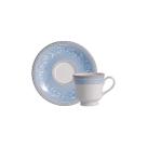 Jogo 4 Xícara Café Com Pires 60ml Porcelana Schmidt Diva