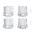 Jogo 4 Xícara de Café Caneca Vidro Robusta Lines 85ml Em Casa Tem Jogo 4 Xícara de Café Caneca Vidro Robusta Lines 85ml Em Casa Tem