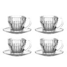 Jogo 4 Xícara de Café com Pires Cristal Imperatriz 110ml Wolff