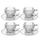 Jogo 4 Xícara de Café de Cristal com Fio de Ouro Império 110ml Wolff