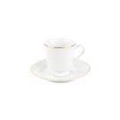 Jogo 4 Xícaras Café Com Pires 60ml Filetado Ouro Itamaraty