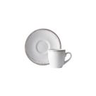 Jogo 4 Xicaras Café Com Pires 60ml - Nevoa Cinza 2433