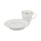 Jogo 4 Xícaras Café Com Pires 60ml - Renda Branca 0163