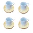 Jogo 4 xícaras café tradicional 55ml - Base Reta - Porcelana
