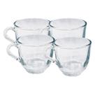 Jogo 4 Xicaras Chique Vidro Liso 150ML Ideal Cha Cafe Resistente Jogo 4 Xicaras Chique Vidro Liso 150ML Ideal Cha Cafe Resistente