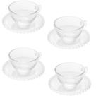 Jogo 4 Xícaras de Chá com Pires Café 180ml Cristal Wolff Pearl Incolor Mesa Posta Jogo 4 Xícaras de Chá com Pires Café 180ml Cristal Wolff Pearl Incolor Mesa Posta