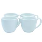 Jogo 4 Xícaras Gigante Sopa 440ml Tipo tigela - Porcelana branca