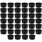 Jogo 40 Potinhos de Molho Ramekim para Servir Petiscos 150ml Ramequim Preto Coza Jogo 40 Potinhos de Molho Ramekim para Servir Petiscos 150ml Ramequim Preto Coza