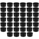 Jogo 40 Potinhos de Molho Ramekim para Servir Petiscos 150ml Ramequim Preto Coza
