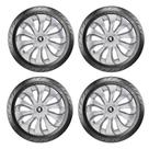 Jogo 4pçs Calota Peugeot 206 207 Aro 14 G245pbj