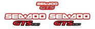 Jogo 5 Adesivos Capô compatível Sea-Doo GTS 130 Vermelho