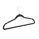 Jogo 5 Cabides Lyor Plastico Aveludado Preto