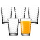 Jogo 5 Copo De Vidro Baixo Drink Vidro Grosso Agua Suco Transparente 190mL