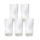 Jogo 5 Copos de Vidro Água Suco Vitamina Coquetel Long Drink Multiuso 320ML