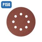 Jogo 5 Lixas Disco Com tiras autocolantes 125MM 8 Furos - MTX Grão 150 738079