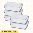 Jogo 5 Organizador de Gavetas Modular 3 Porta Talheres Facas