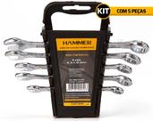 Jogo 5 Peças Chave Combinada Hammer Aço 8 A 13mm Original Jogo 5 Peças Chave Combinada Hammer Aço 8 A 13mm Original