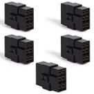 Jogo 5 Peças Conector 6 Vias C/ Trava Technoise Terminal Aço