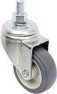 Jogo 5 Rodizio Girat. 2pol. R210 Pvc Rosca Parafuso 30kg Por Roda