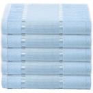Jogo 5 Toalhas de Rosto Algodão Macio Resistente Bordar Lavabo Banheiro Secagem Rápida Absorventec