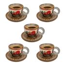 Jogo 5 Xícaras Copo Pedra Sabão 150 ml Mantém Café Quentinho