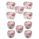 Jogo 55 Potes Rosa 785ml + 530ml Plástico Sanremo Marmitas