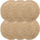 Jogo 6 Americano Fibra Natural Estilo Rústico 38cm